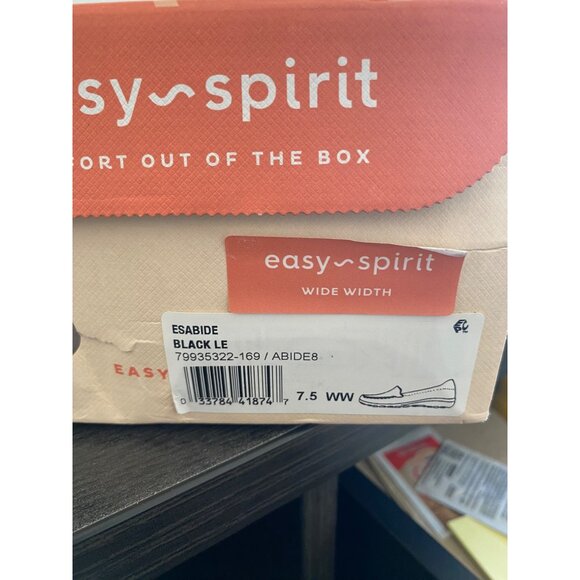 Easy Spirit Womens Devitt Slip On Leather Loafer Flats Black Size 7.5W NIB - Picture 3 of 3